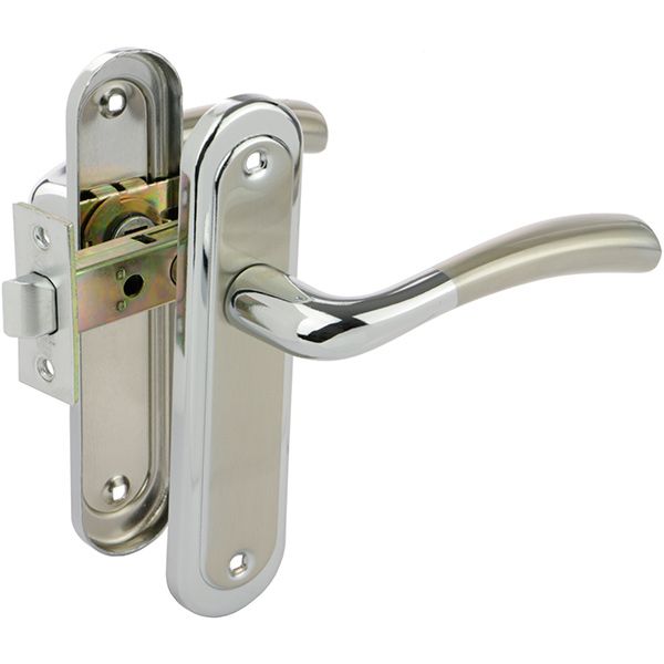 Комплект RDA Siena ручка на планке + защелка 256 матовый никель/хром