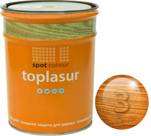 Лазур Spot Colour Toplasur №3 кармін напівглянець 1 л