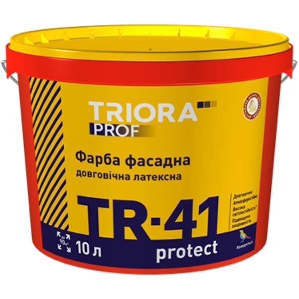 Фарба латексна водоемульсійна Triora TR-41 protect мат білий 10л