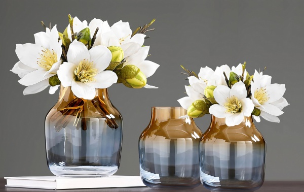 Репродукция Цветы в стеклянной вазе 50x80 см Арт Фемелі 