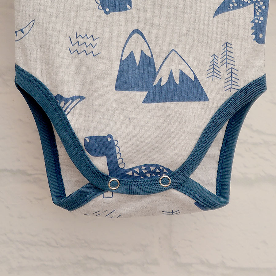 Боди детское для мальчика Blanka Дино р.56-62 серый 110843