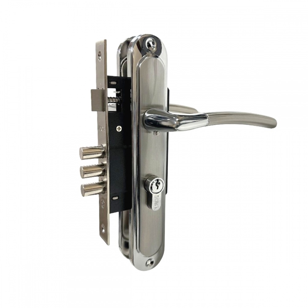 Комплект фурнитуры цилиндровый Linde A-1210 PZ 40х62 SN/CP 62 мм матовый никель/полированный хром без петель