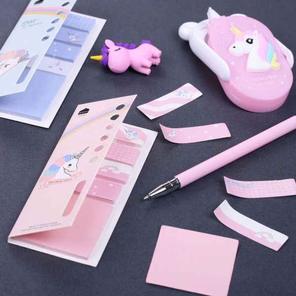 Блок бумаги Единорог голубой 30 шт.