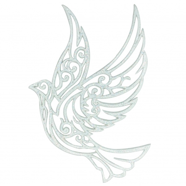 Елочная игрушка Голуб 12x14 см золото