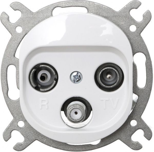 Розетка TV+R+SAT Aling-Conel Eon білий E612S.0