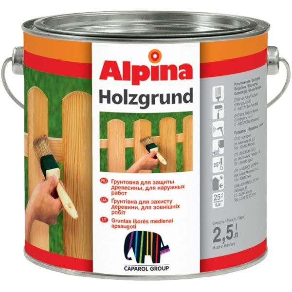 Грунт Alpina Holzgrund 2.5 л