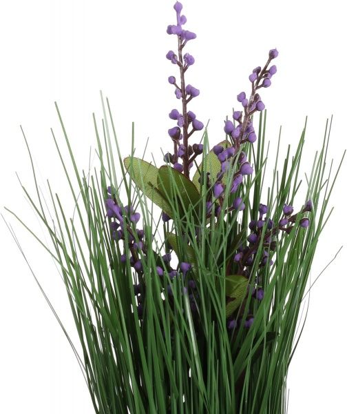 Квіткова композиція Сніп очерет та лаванда 36 см