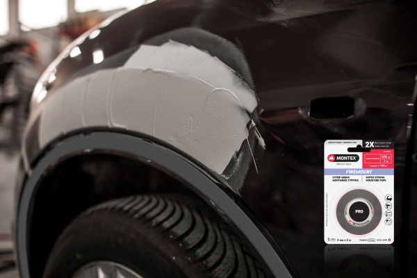 Двостороння автомобільна клейка стрічка SHS MTX5023 9 мм 0,8 мм 2 м сірий