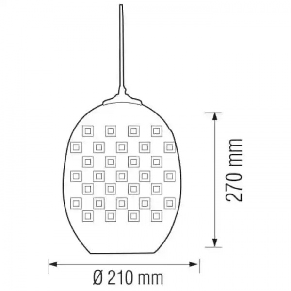 Світильник підвісний HOROZ ELECTRIC Spectrum 1x60 Вт E27 хром 021-005-0002-010 