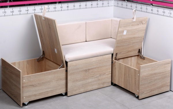 Уголок кухонный Найс 1210(1780)х660(1170)х770 мм дуб сонома / серый 