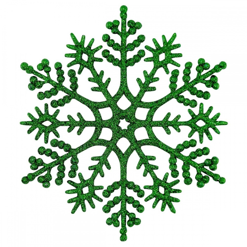 Подвеска MIS LT Снежинка Классика 12 см зеленый