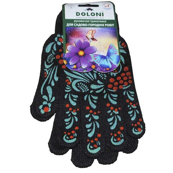 Рукавички Doloni з покриттям ПВХ крапка L (9) 871