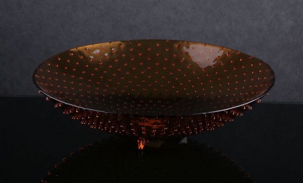 Ваза стеклянная оранжевая PUNTOS 40 см San Miguel