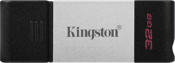 Флеш-память USB Kingston DataTraveler 80 32 ГБ USB Type-C black (DT80/32GB) 