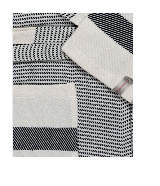 Халат банный р. М черно-белый 