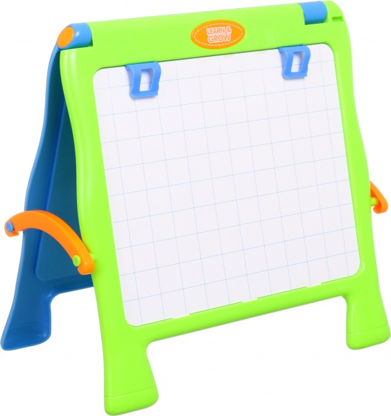 Мольберт двухсторонний Huamei магнитный 41х40х7.7 см с набором голубой HM1128B