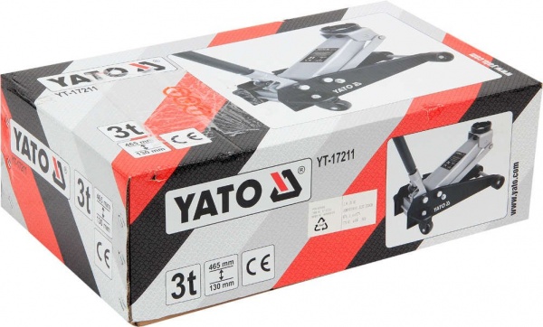 Домкрат гідравлічний підкатний YATO 3 т