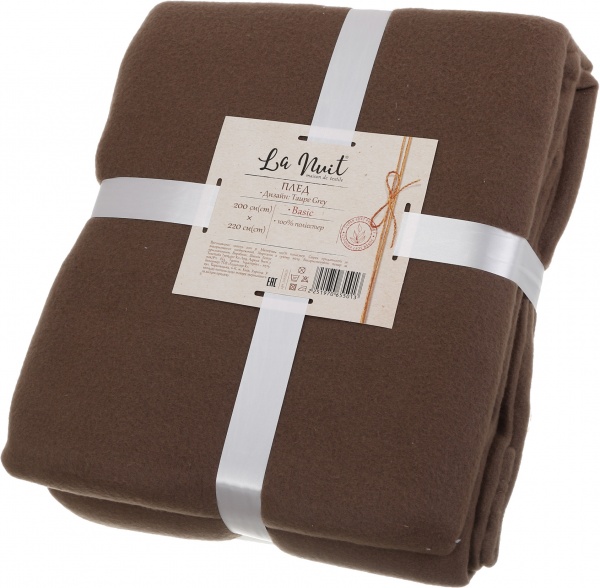 Плед Taupe 200x220 см серый La Nuit 