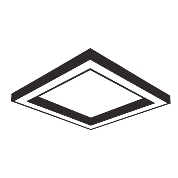 Светильник светодиодный E.NEXT Geometric Square Lite 35 Вт опал черный 4000 К AF003.3311.840.A000 