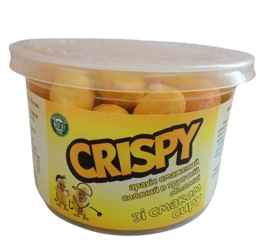 Арахис CRISPY жареный соленый в хрустящей оболочке со вкусом сыра 100 г