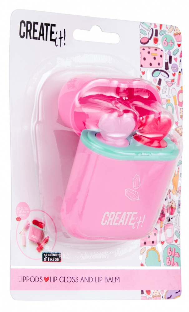 Набор детской декоративной косметики CREATE IT! LIPPODS: блеск и помада для губ в ассортименте,84578