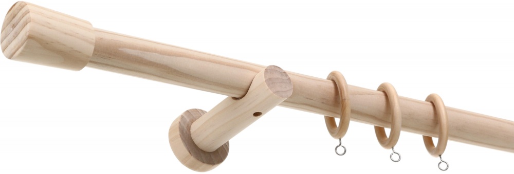 Карниз Vivendi одинарний укомплектований d28 мм 160 см нефарбований