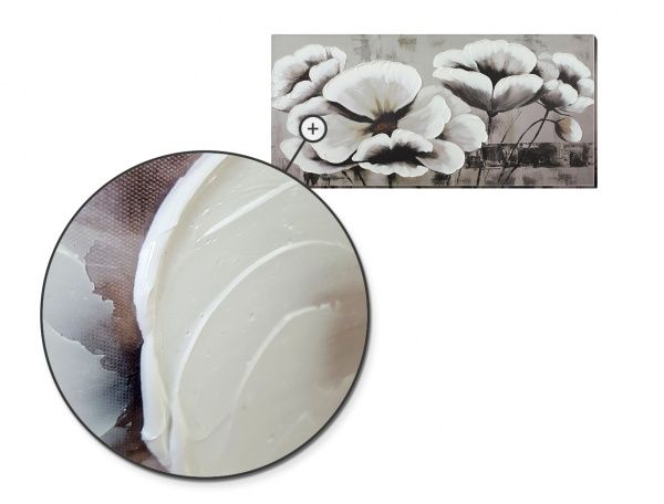 Картина Белые цветы 55x115 см SvitArt SI-868 