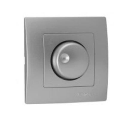 Светорегулятор поворотный Makel Lillium Natural Kare 600 Вт 20 IP серебряный 32065011