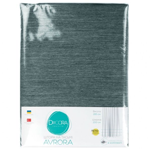 Штора Avrora 200x285 см Черно-синий Decora textile