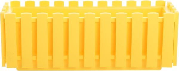 Ящик балконный Plastkon Fency прямоугольный 6,2л желтый 