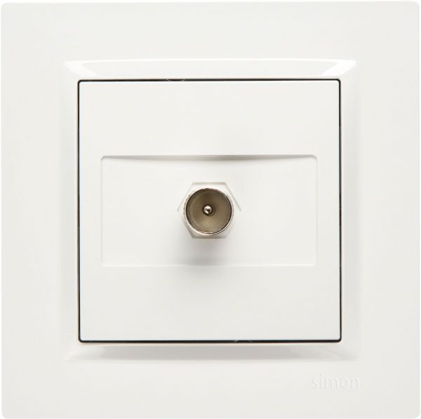 Розетка TV Simon 10 білий CAK1.01/11