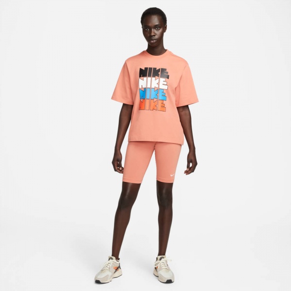 Шорти Nike W NSW ESSNTL MR BIKER SHORT CZ8526-827 р. S помаранчевий