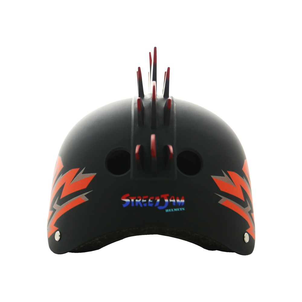 Шолом захисний STREETJAM Ірокез чорно-помаранчевий глянцевий М (55-58 cм)