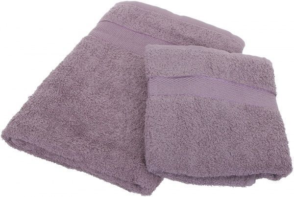 Набор полотенец 2 шт. фиолетовый Aisha Home Textile 