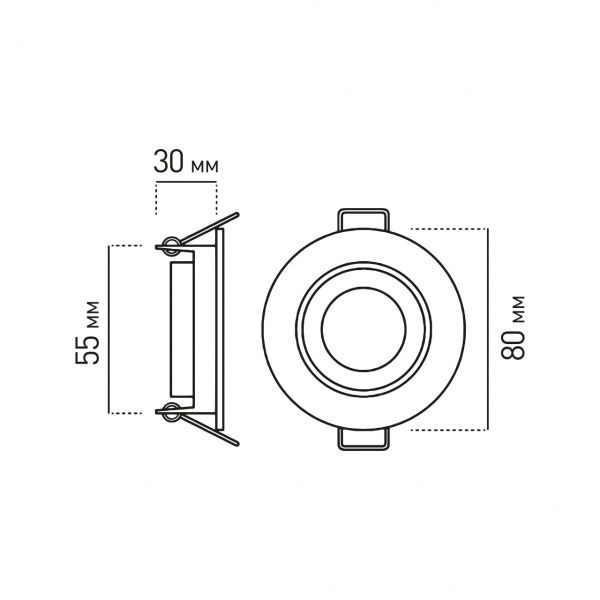 Светильник точечный Eurolamp 3 шт./уп. 50 Вт GU10 белый MLP-LH-LED-GU10(white)(3) 