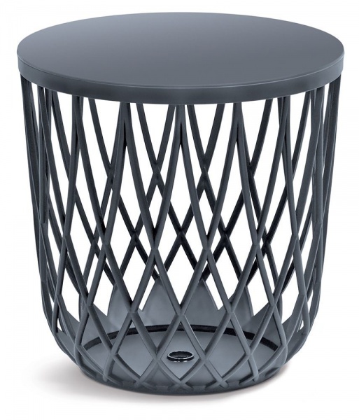 Кошик ажурний з кришкою багатофункціональний 55 л, 447х450 мм, антрацит 