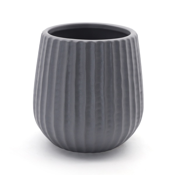 Кашпо керамическое МВМ DH-FLOWERS-25 S GRAY 13 см Серый 