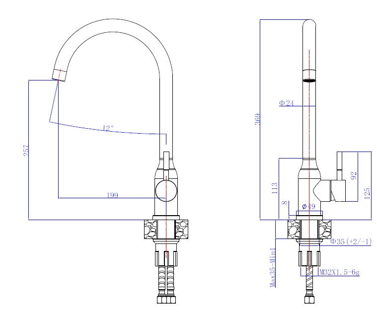 Смеситель для кухни Water House Ring хром