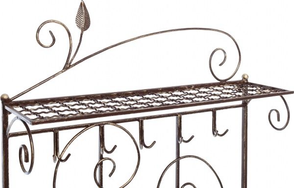 Вешалка для одежды 28059/ч пристенная Мимоза черный