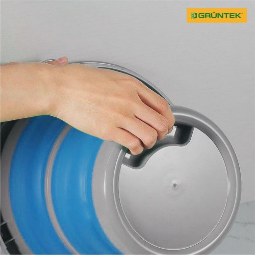 Ведро обычное Gruntek 5 л голубой/серый