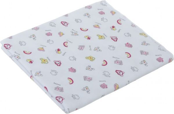 Простынь Фламинго 85х90 см белый с розовым 421-222-23 