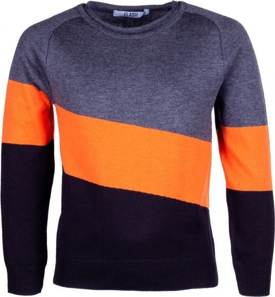 Джемпер Flash р.140 сірий із помаранчевим/чорний 18B075-5-1111 