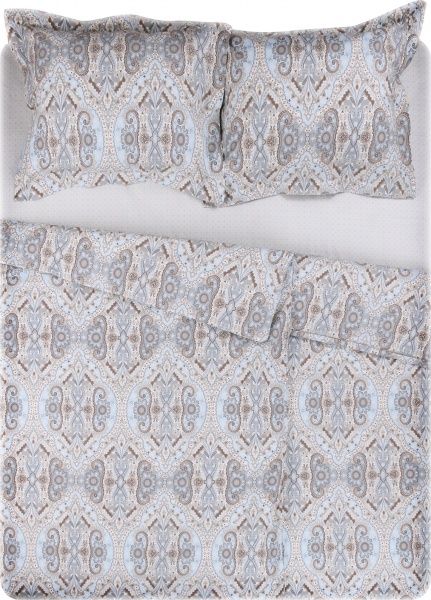 Комплект постельного белья Exclusive Light семейный бежевый с голубым La Nuit 