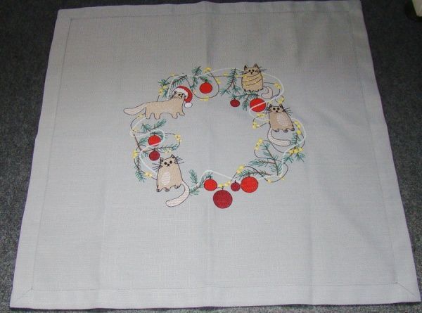 «Новогодние котики» 414-19/00 64x64 см серый Эдельвика 