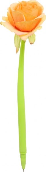 Ручка шариковая Роза оранжевая 