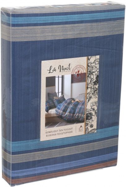 Комплект постельного белья Color stripes полуторный разноцветный/в полоску La Nuit 
