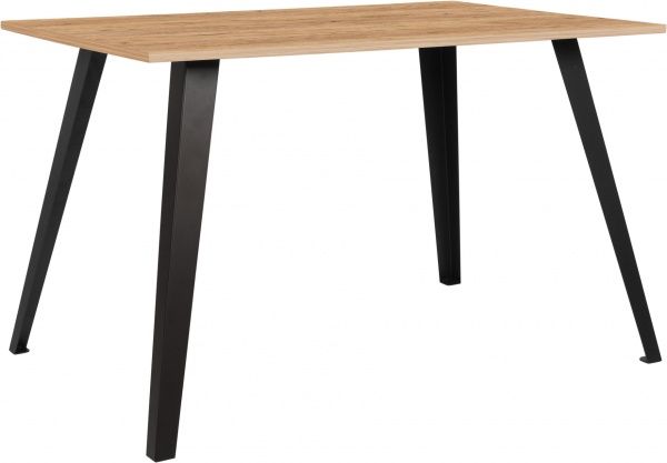 Стол обеденный Nowy Styl ANGLE BLACK (18) 1200x800 (CH) дуб золотой 