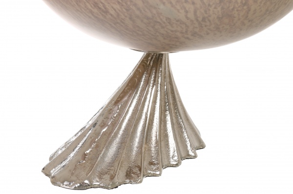 Фруктовница PANACHE Casted Origami 26 см серо-коричневый/никель 