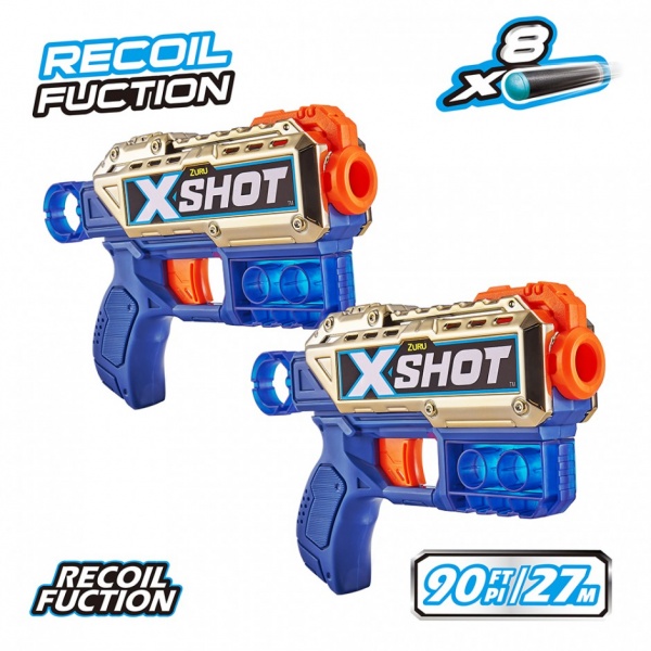 Швидкострільний бластер Zuru X-Shot Excel Double Kickback Golden 36478Z