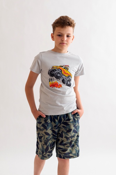 Футболка для хлопчиків KOSTA р.122–128 сірий 2109-4 